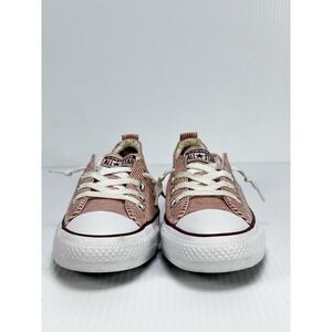 Converse All Star White‎ Red Stripes Low Top Sneakers Womens Size 8